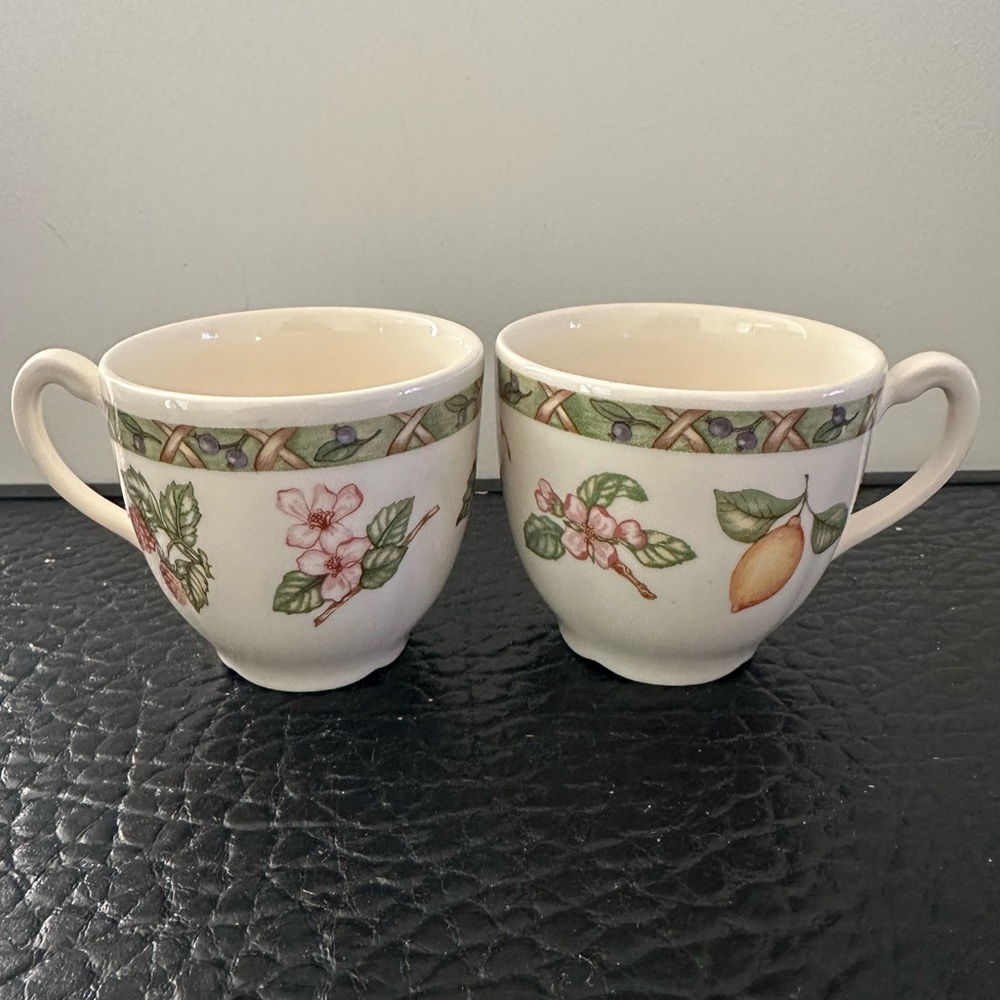 Set Of 2 Tea Cup Made in England (Fruit) Pattern